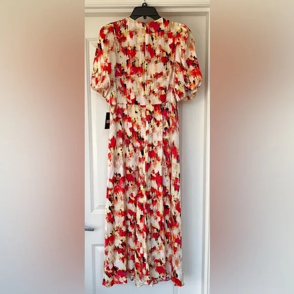 DKNY V Neck Maxi A Line Dress - Picture 10 of 16